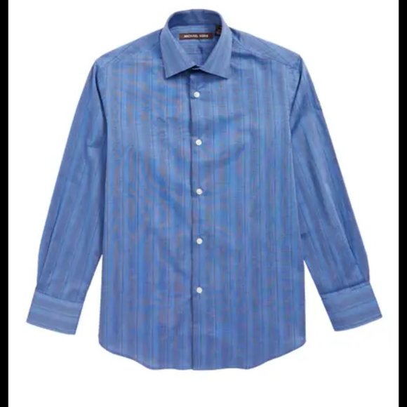 Michael Kors Big Boy Stripe Dress Shirt size regular 16 - Picture 1 of 3